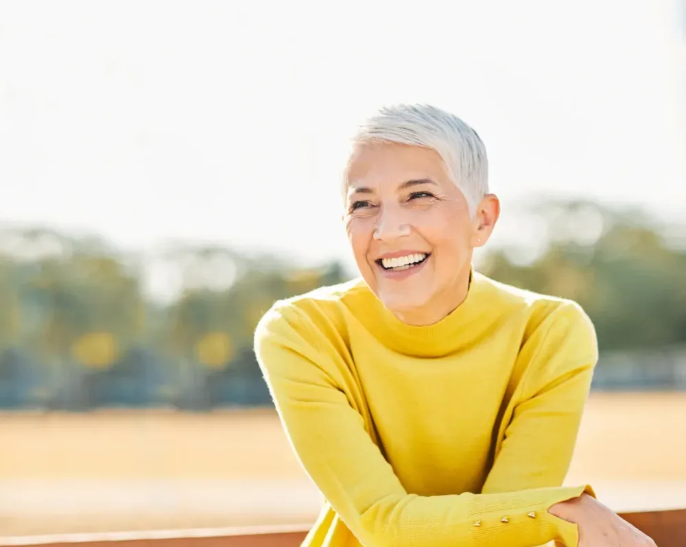 Woman smiling